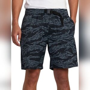 RVCA Men's Civic 2 Hybrid 18" Shorts - Black & Gray Camo, Size MED